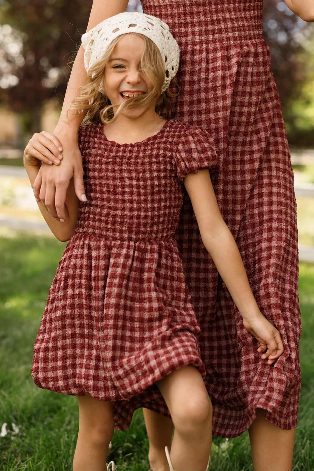 Mini Tori Dress in Cranberry Popcorn Plaid | Ivy City Co