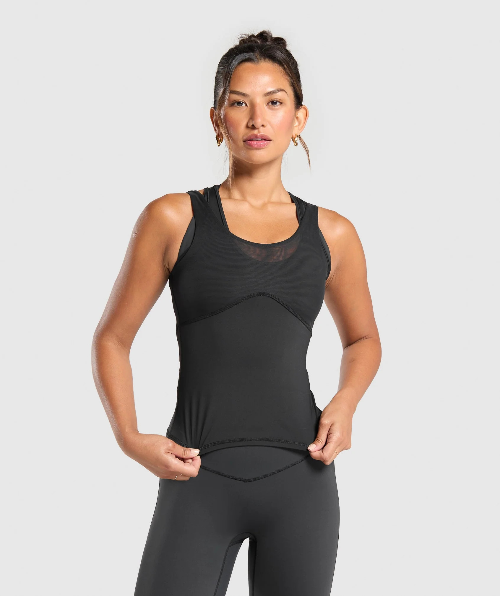 Gymshark Elevate Shelf Tank - Black | Gymshark US