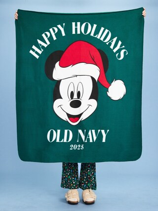 Old Navy x Disney Mickey Mouse Logo-Graphic Fleece Blanket for the Family | Old Navy (US)