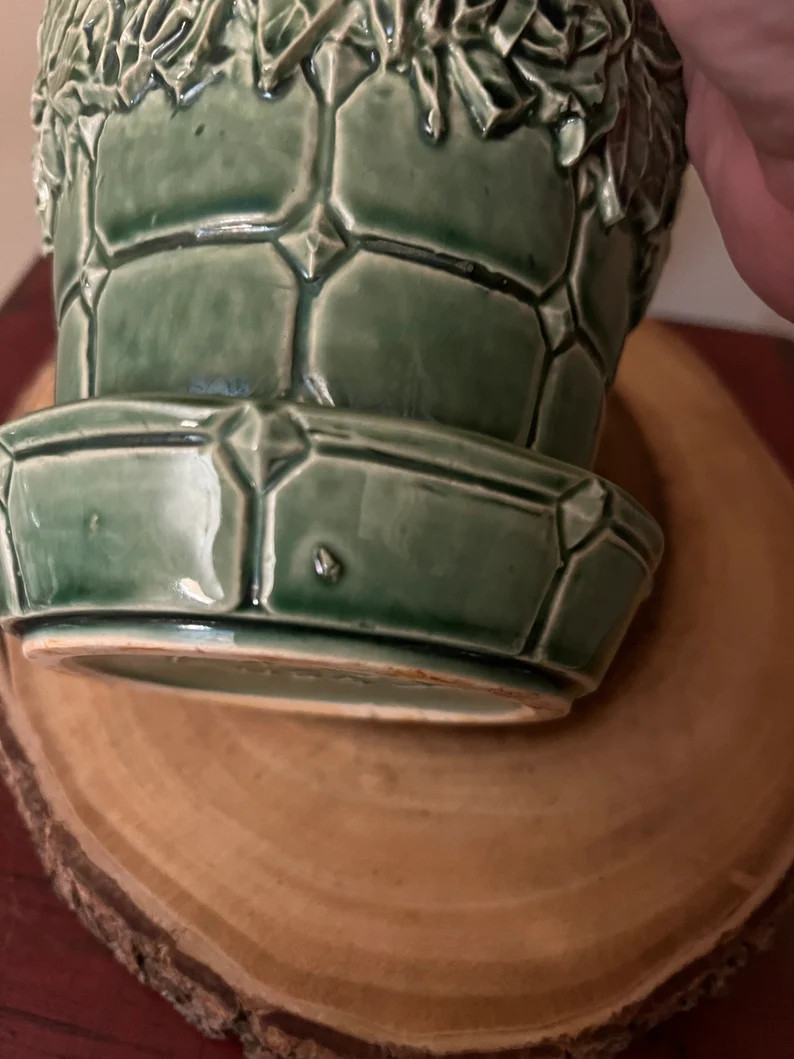 Vintage Mccoy Green Quilted Flower Pot - Etsy | Etsy (US)