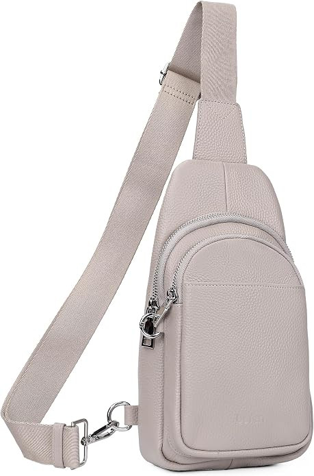 befen Genuine Leather Sling Bag for Women Anti-Theft Crossbody Chest Bags Fanny Packs for Travel ... | Amazon (US)