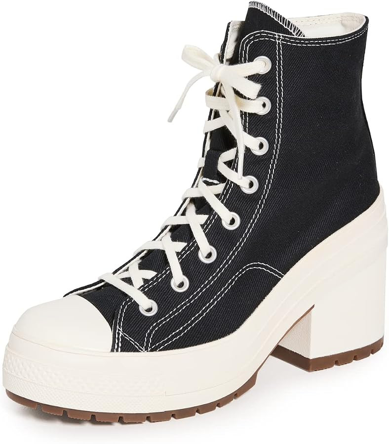 Converse Women's Chuck 70 Heel Sneakers, Black/Egret, 7.5 | Amazon (US)