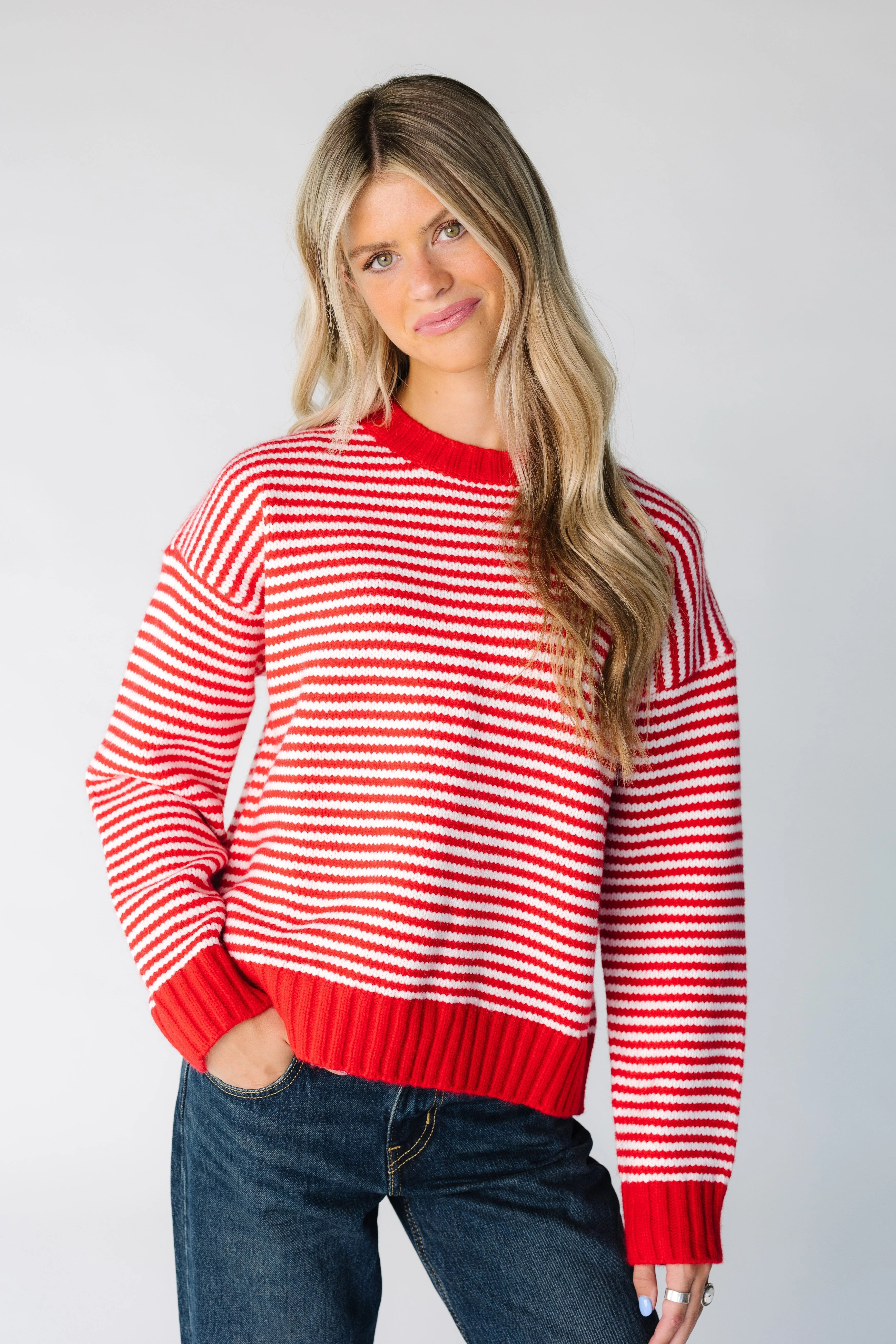 St. Louis Stripe Sweater - Red | Called To Surf