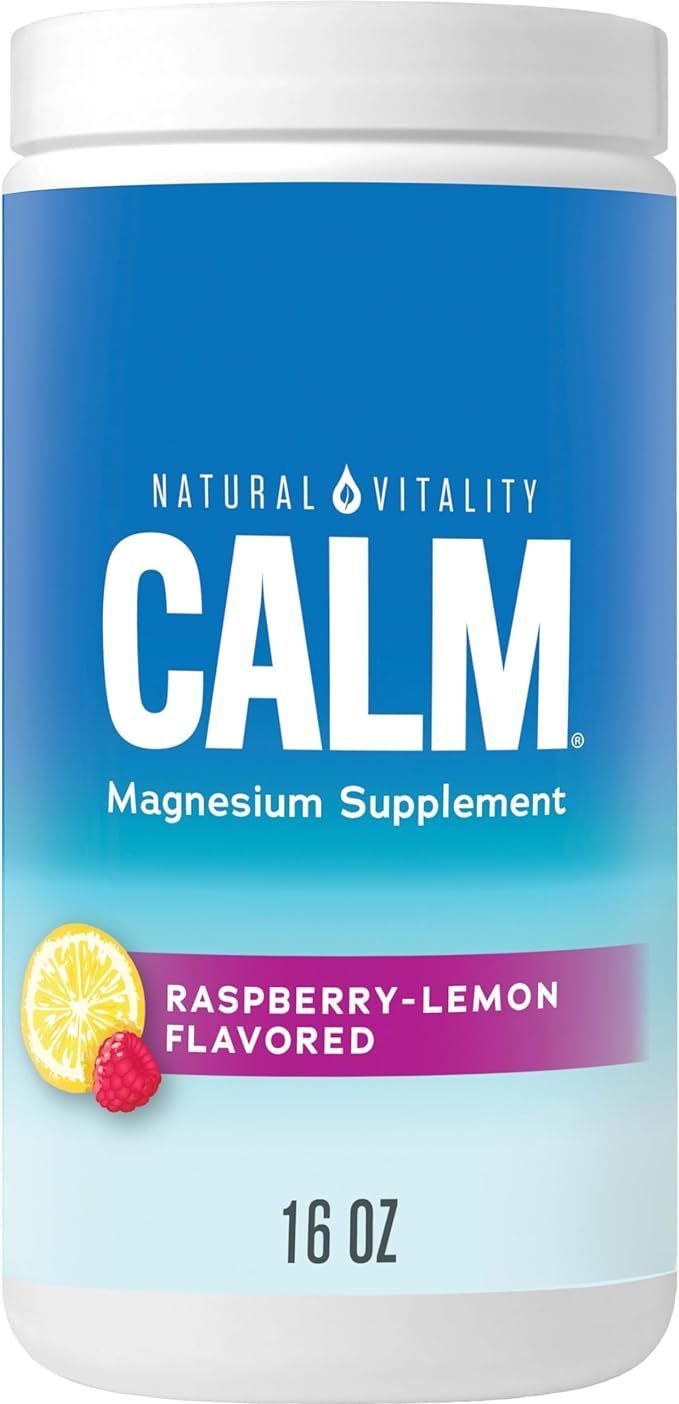 Natural Vitality Calm, Magnesium Citrate Supplement, Anti-Stress Drink Mix Powder, Gluten Free, V... | Amazon (US)