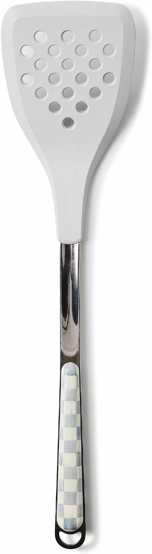 MACKENZIE-CHILDS Slotted Kitchen Spatula, Silicone Spatula for Cooking, Gray-and-White Sterling C... | Amazon (US)