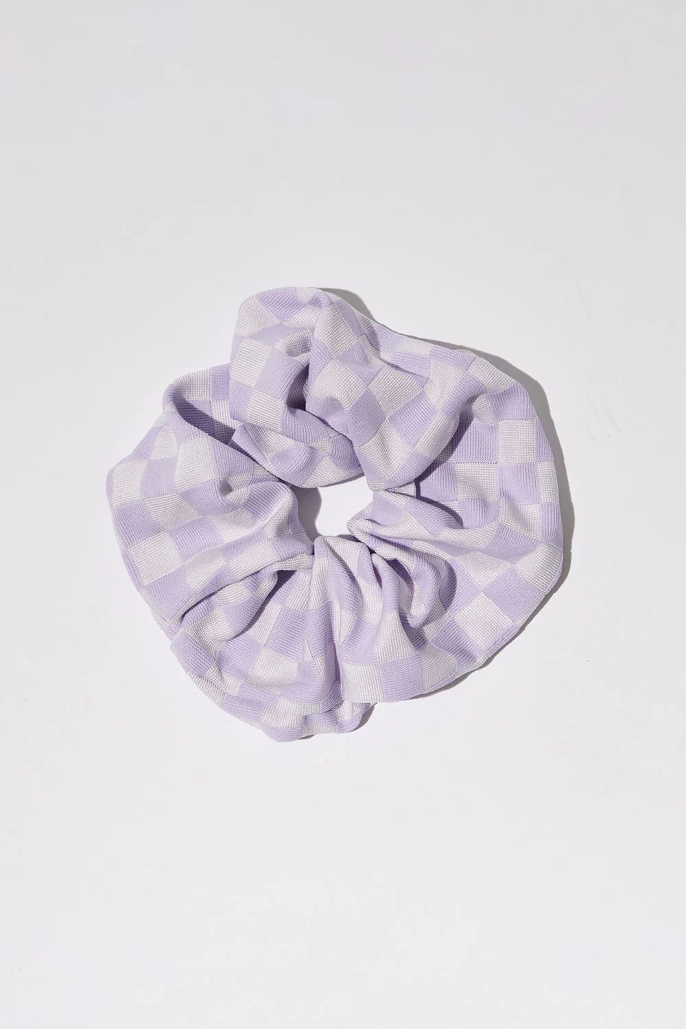 Katy Checkered Scrunchie - Purple Check | Frankies Bikinis