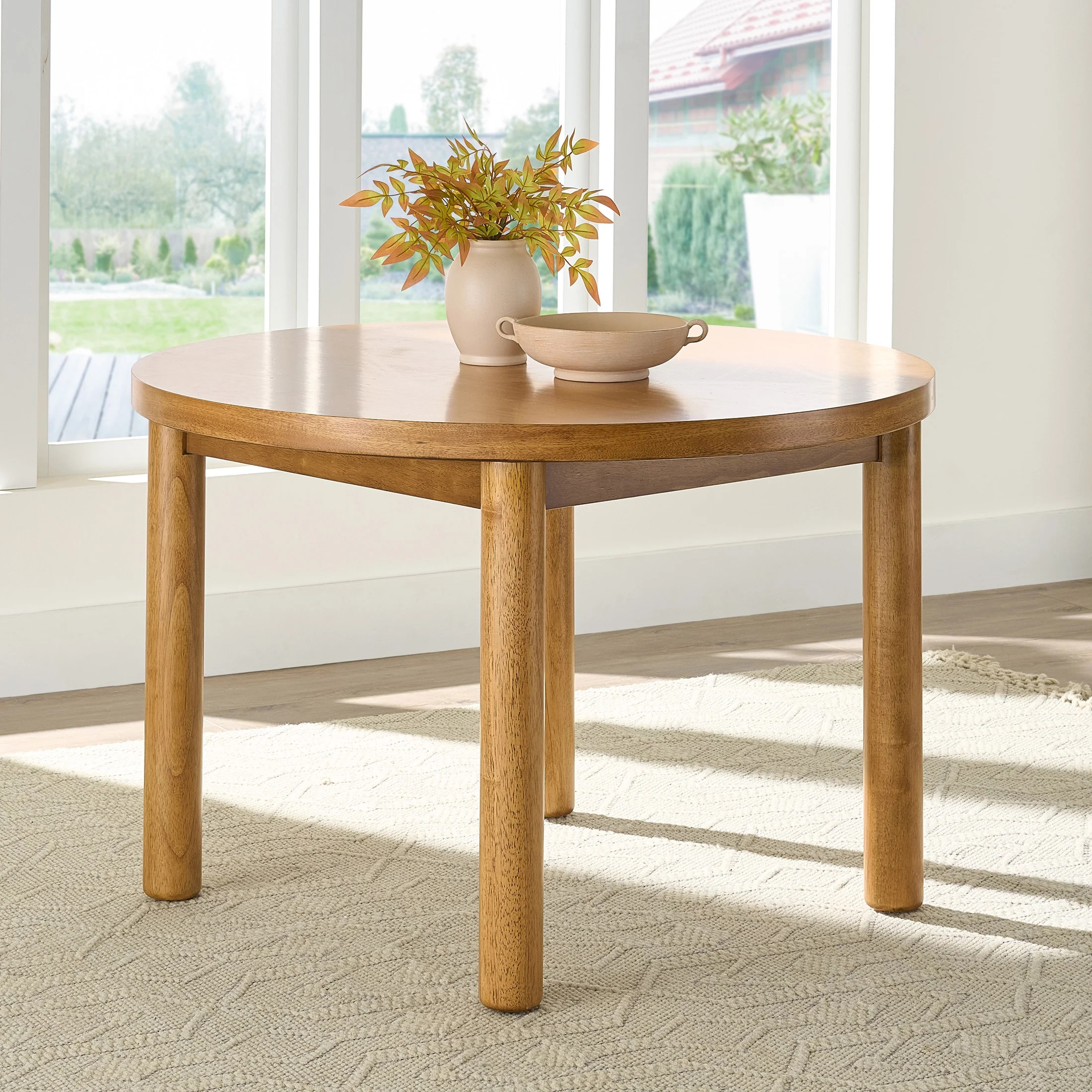 Better Homes & Gardens Adlin 45" Round Dining Table, Dining Room, Light Honey | Walmart (US)