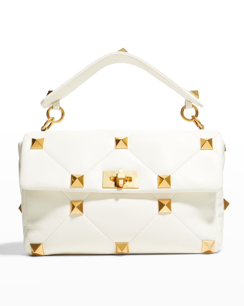 Valentino Garavani Roman Stud Large Quilted Leather Shoulder Bag | Neiman Marcus