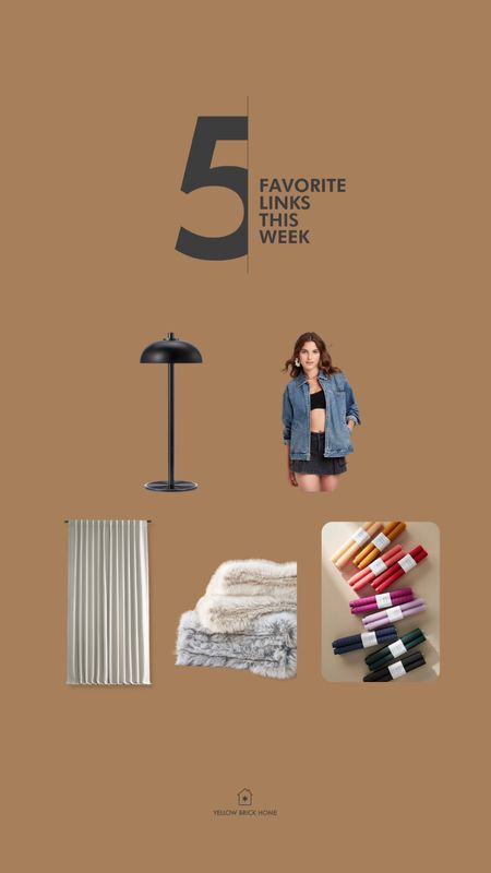 Top 5 links of the week including our new outdoor lamp and the Target denim jacket that’s back in stock

#LTKstyletip #LTKhome
