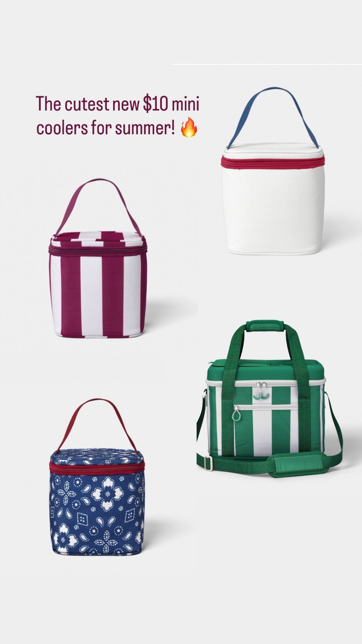 I just saw these coolers and think they are adorable!! perfect little coolers to pack for sports, park, or beach!! ￼
The small ones are actually $5 and the larger ones are $20!! 

#LTKKids #LTKmomlife