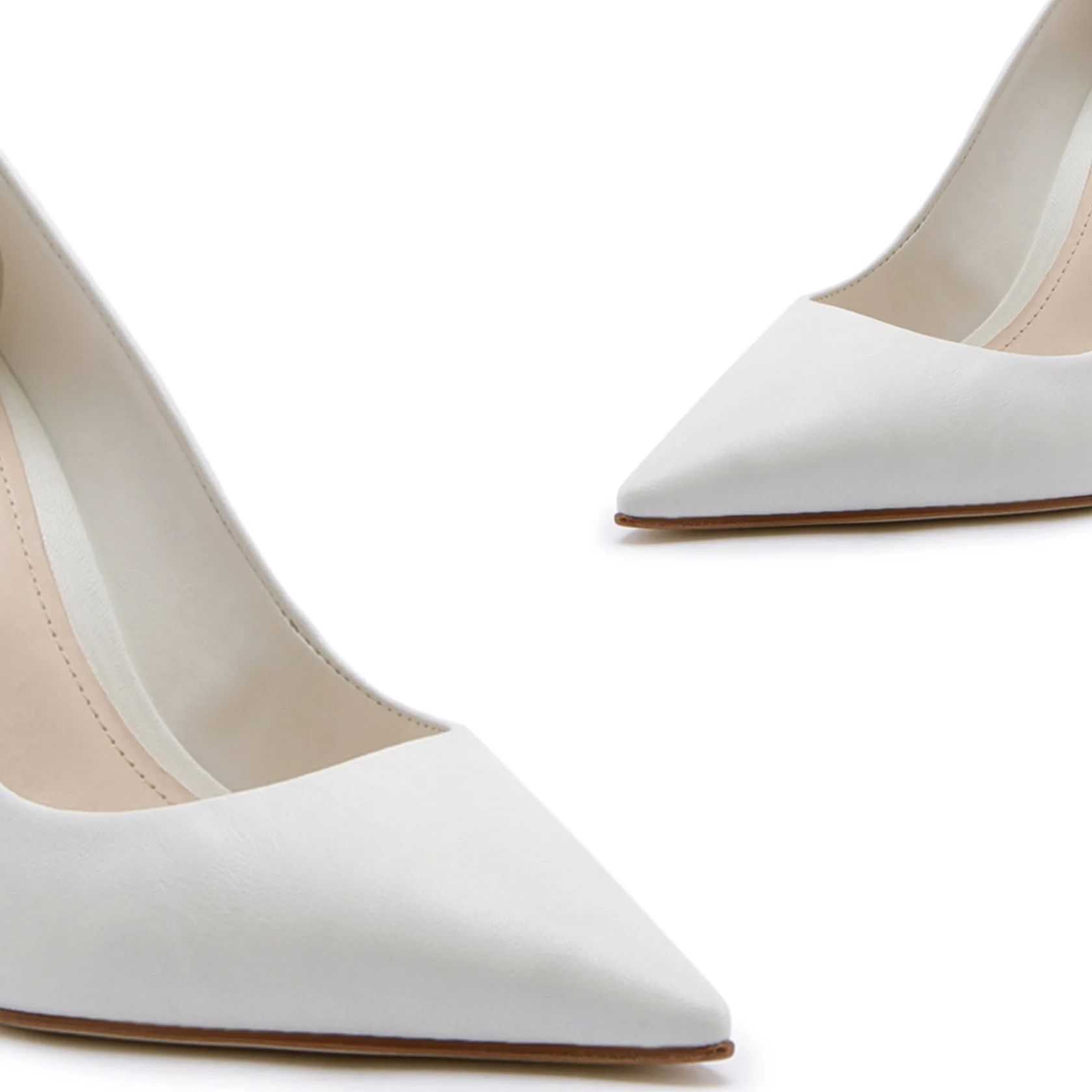 Lou Leather Pump in White | Pointed Toe Shoe | Schutz | Schutz Shoes (US)