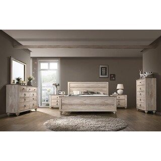 Imerland Contemporary White Wash King 6-piece Bedroom Set | Bed Bath & Beyond