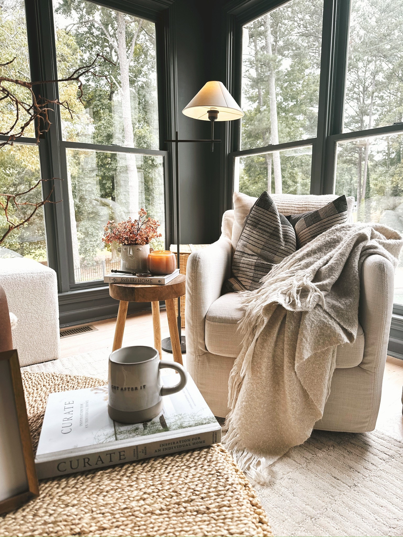 Sitting room inspo, living room inspo, sunroom inspo, swivel chair, moody paint 

#LTKStyleTip #LTKSaleAlert #LTKHome
