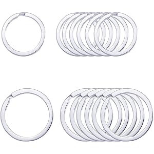 Key Rings,Key Ring Keyring Rustproof, Dog Tag Ring Flat Key Rings Rings Split Keyrings for Home C... | Amazon (US)
