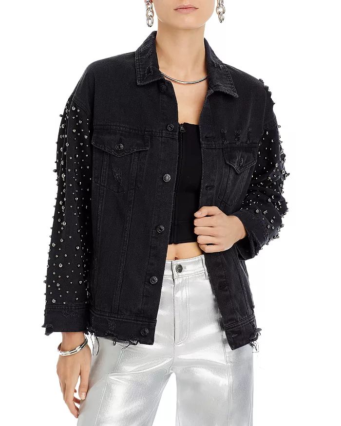 Sunset & Spring Embellished Distressed Denim Jacket - 100% Exclusive Back to results -  Women - B... | Bloomingdale's (US)