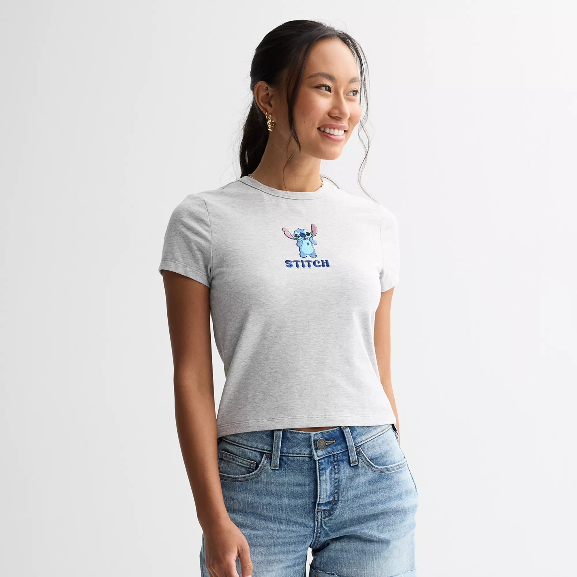 Disney's Lilo & Stitch Happy Pose Juniors' Graphic Baby Tee | Kohl's