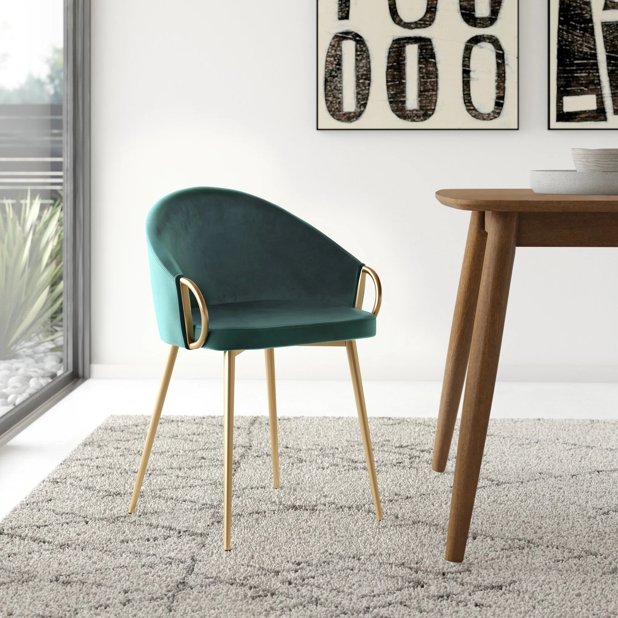 Josie 19.25'' H Velvet Upholstered Armchair | Wayfair North America