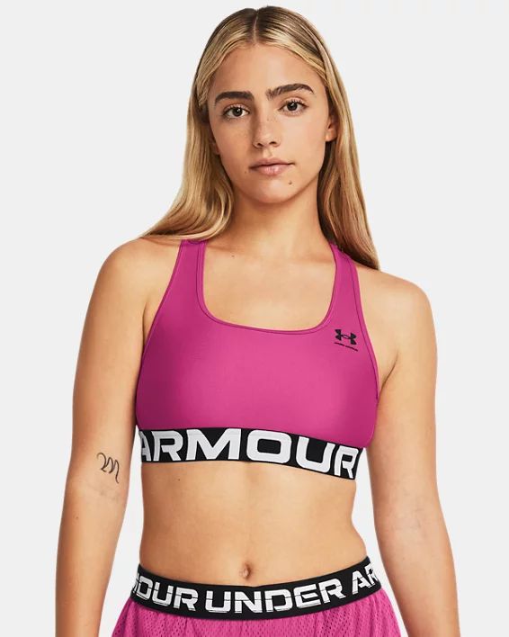 Women's HeatGear® Armour Mid Branded Sports Bra | Under Armour | Under Armour (US)