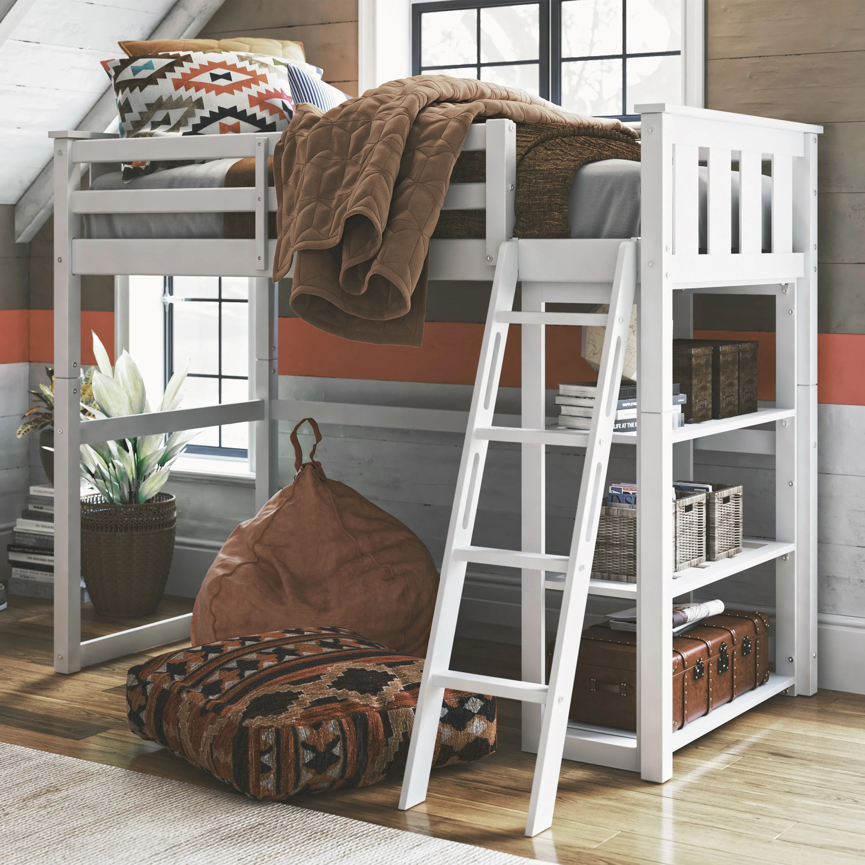 Better Homes and Gardens Kane Twin Loft Bed, White | Walmart (US)