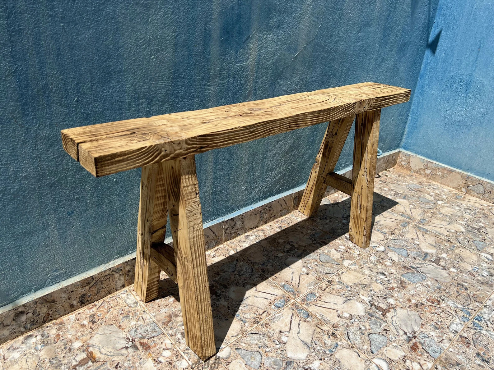 Skinny Elm Bench Wooden Recycled Weathered Bench - Etsy | Etsy (US)