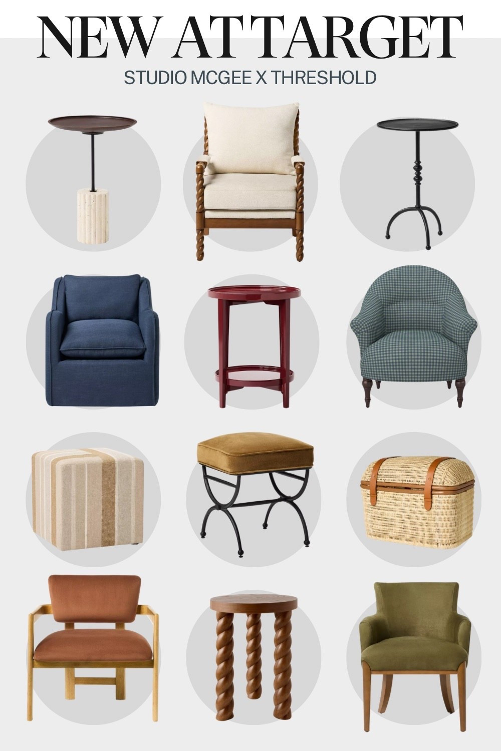 Have you seen the new Studio McGee x Threshold collaboration yet? From sculptural accent tables to cozy, classic armchairs, this collection blends timeless shapes with a fresh, designer feel—without the high-end price tag. // Target home décor. Target style. Target favorite. Target home finds. Threshold Studio McGee.