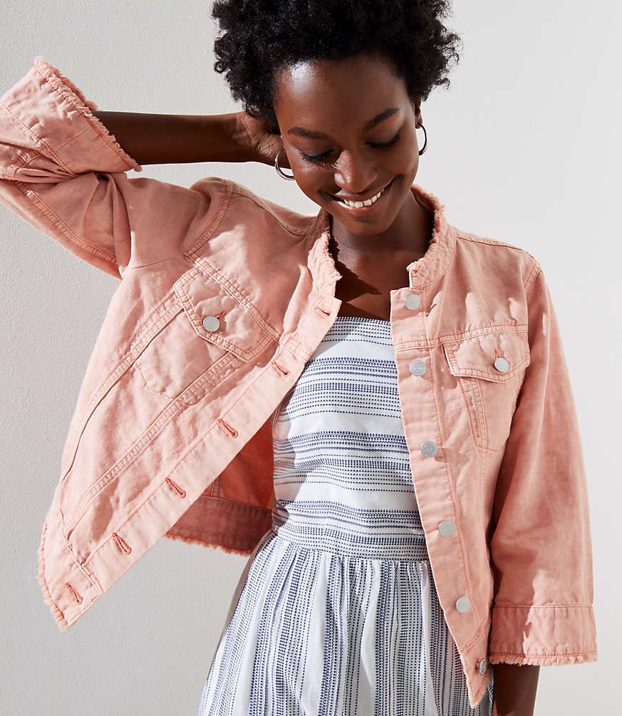 Cropped Denim Jacket | LOFT