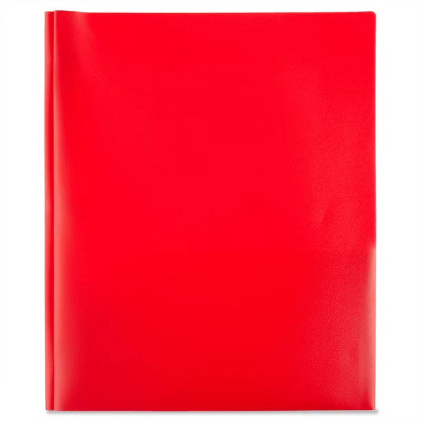 Pen+Gear 3-Prong Poly Folder, Red | Walmart (US)