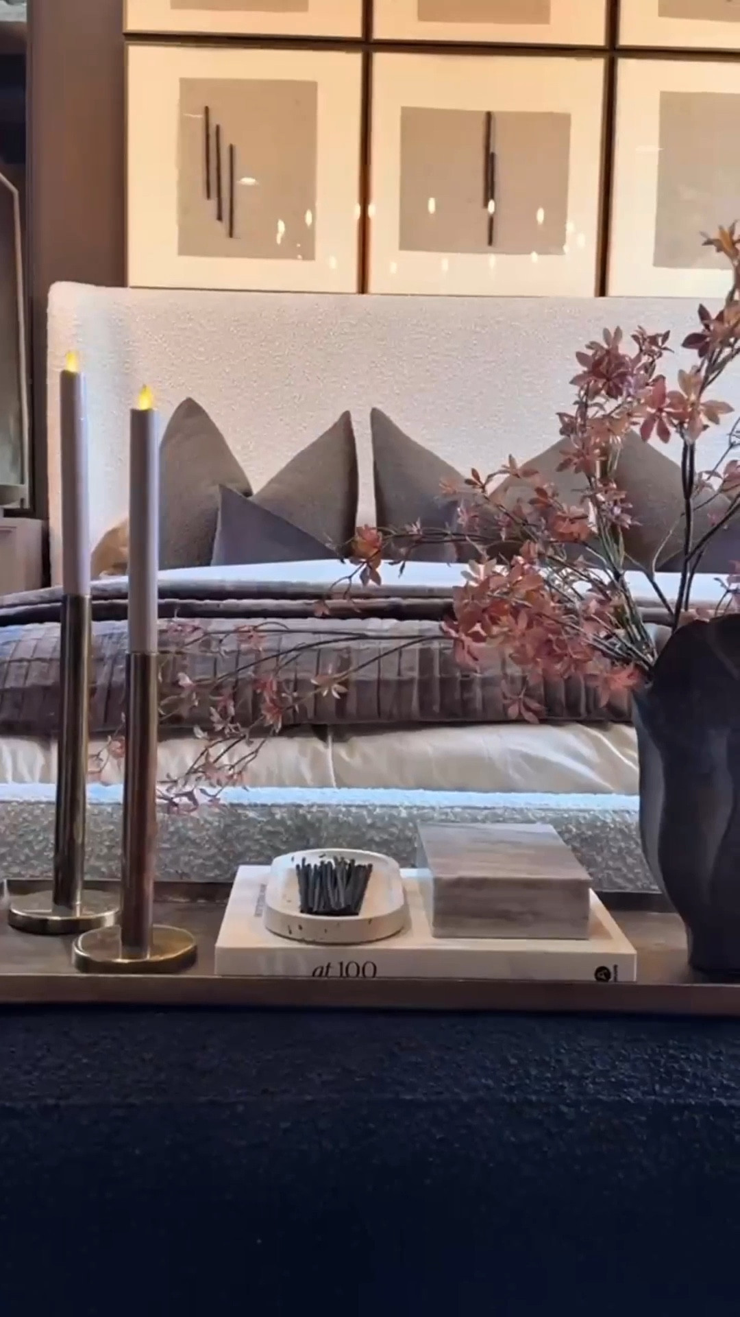 Sleek candlesticks, a chic marble box, modern black matches, cozy fall stems, and a rich throw blanket. All styled on a gorgeous tray that feels so Restoration Hardware… without the RH price tag. 🕯️✨ 

#amazonhomefinds #rhinspired #amazondecor #fallhomedecor #traydecor #coffeetablestyling #amazonstyle #modernhomedecor #budgetfriendlydecor #amazonhome #decoronabudget #homevibes #interiordesign 
