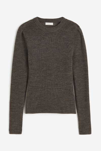 Puff-sleeved wool top | H&M (UK, MY, IN, SG, PH, TW, HK)