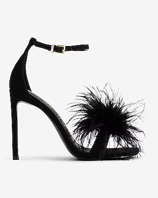 Feather Toe Heeled Sandals | Express