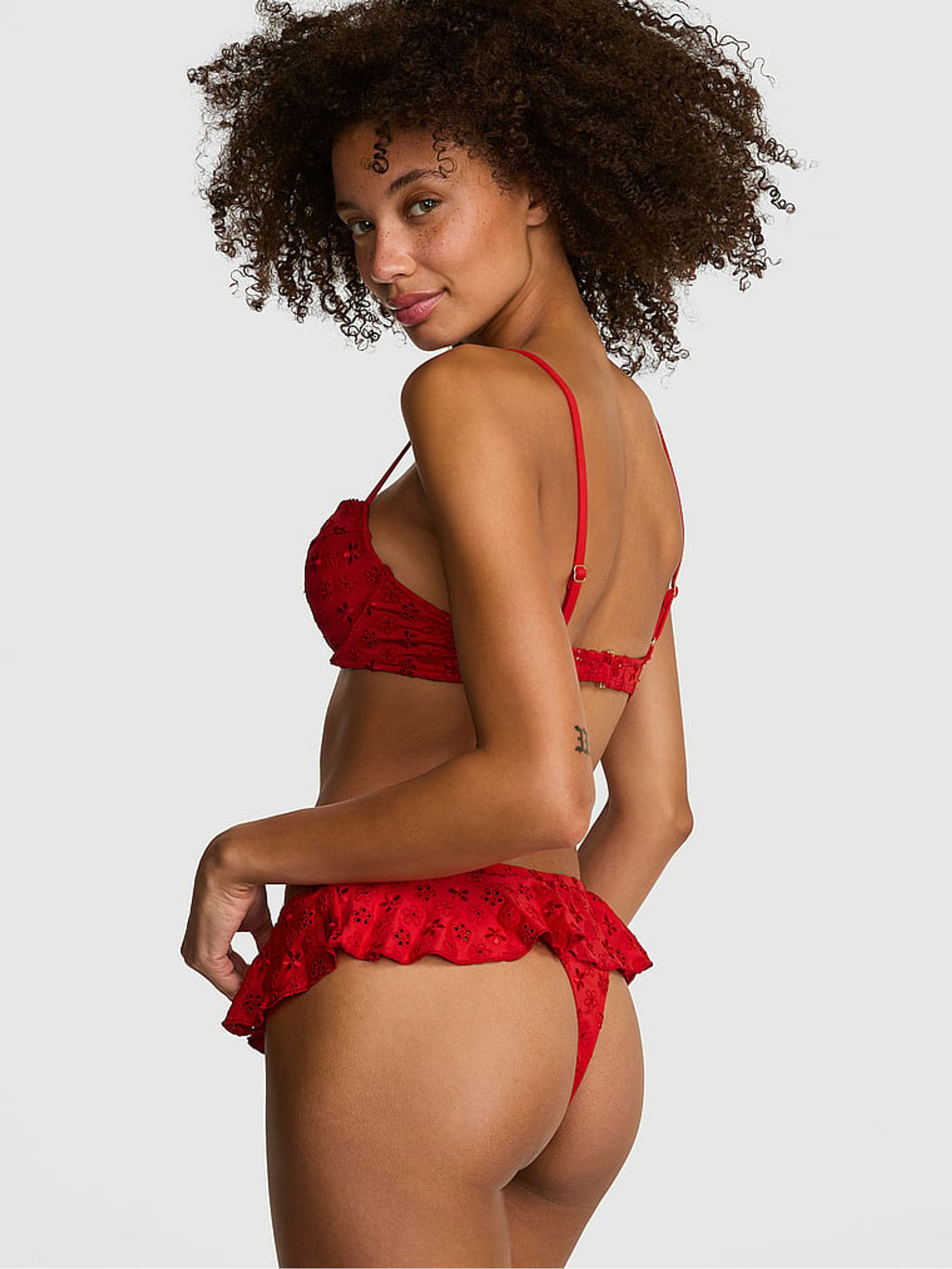 Bandana Red Mae Eyelet Thong Bikini Bottom | Victoria's Secret UK | Victoria's Secret UK