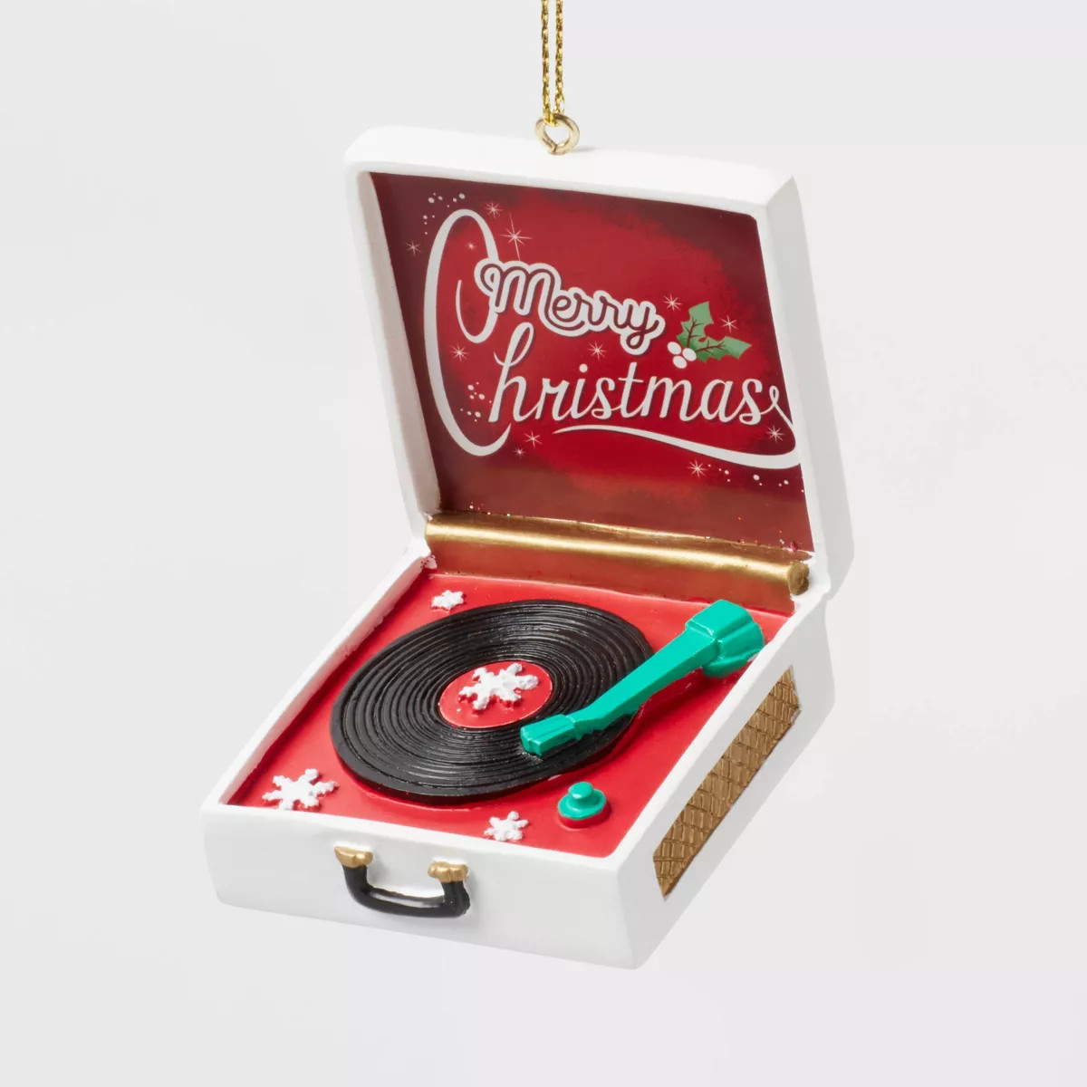 'Merry Christmas' Record Player Christmas Tree Ornament White/Red - Wondershop™ | Target