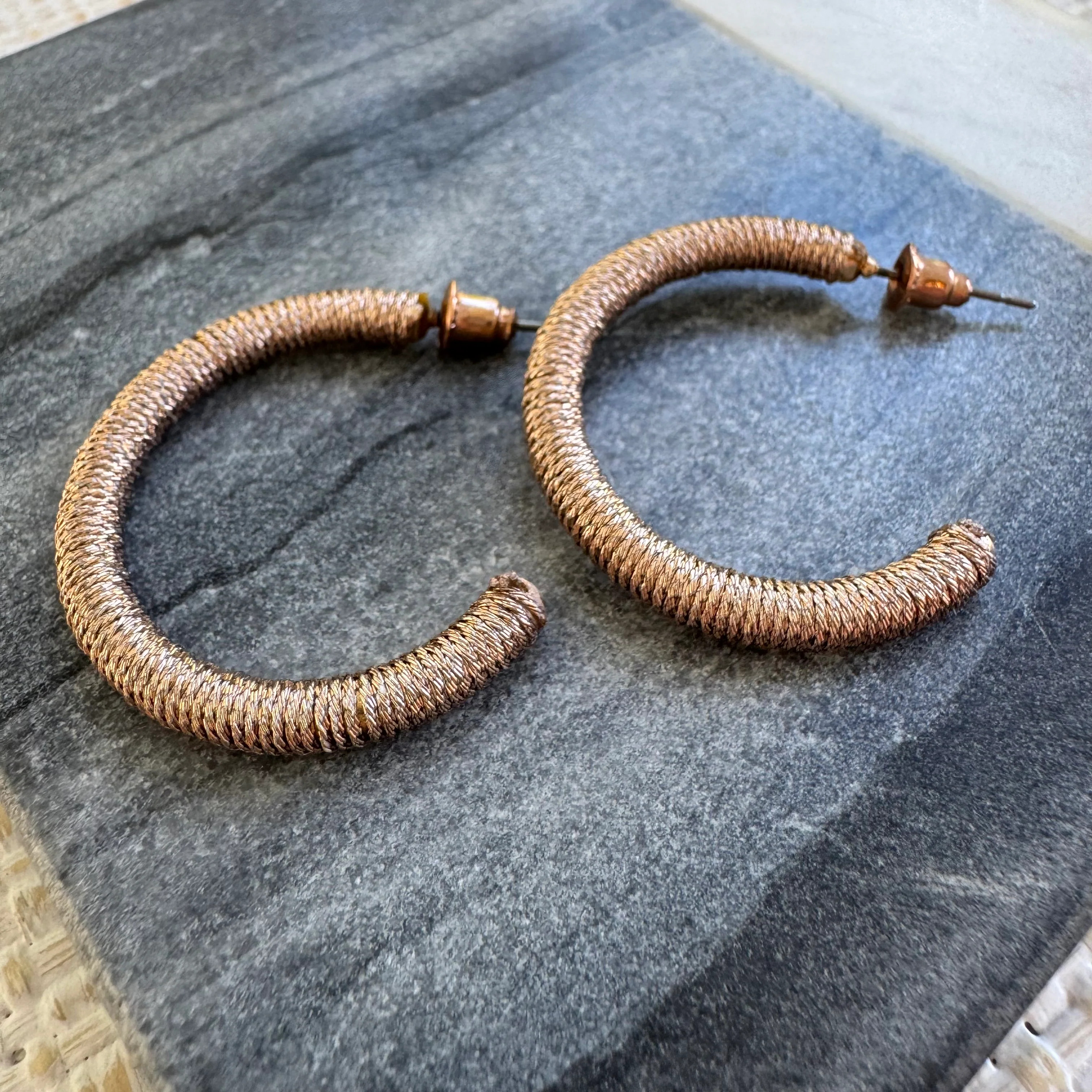 Gold Thread Hoops | Erin McDermott Jewelry