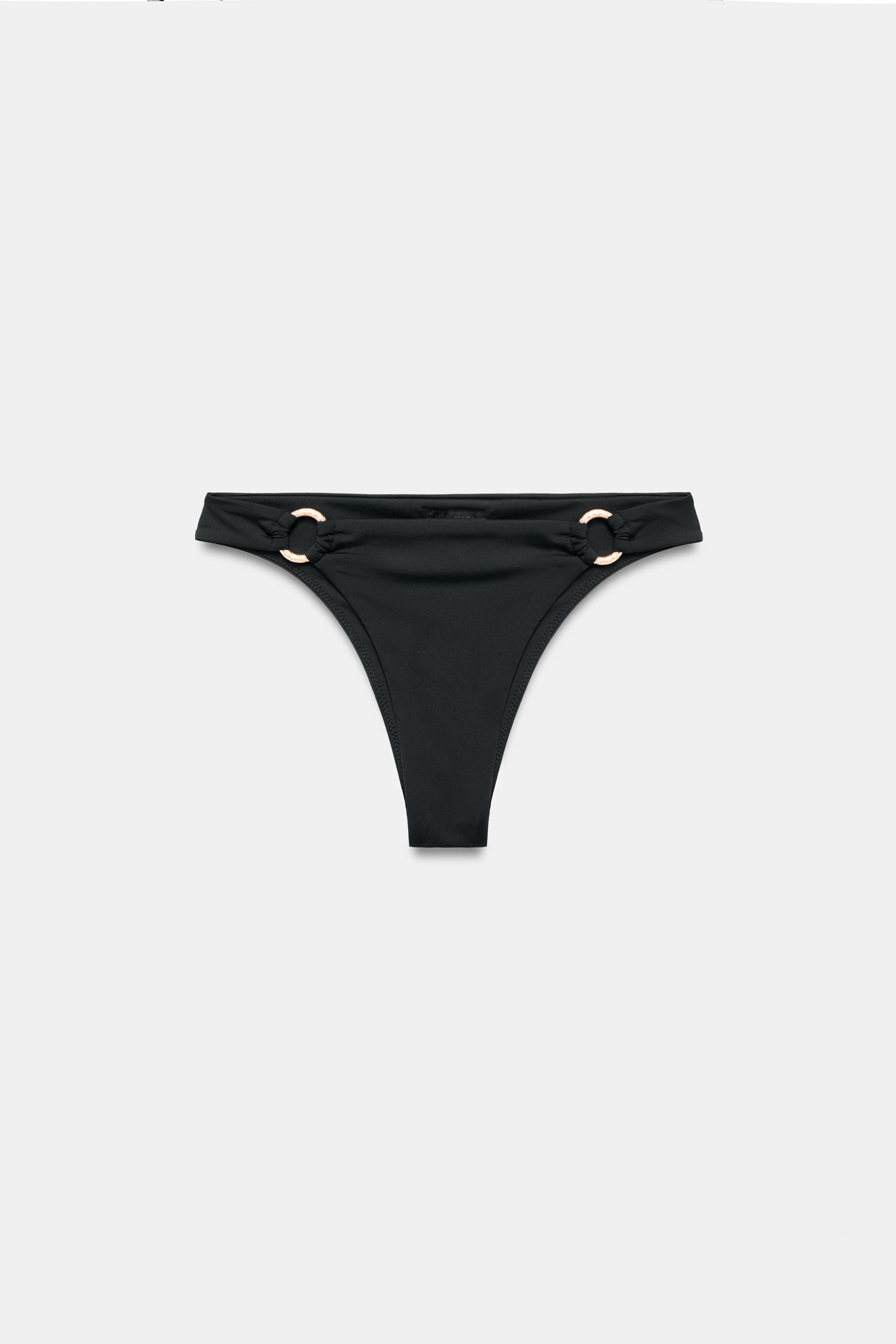 METALLIC PIECE BIKINI BOTTOMS | Zara UK