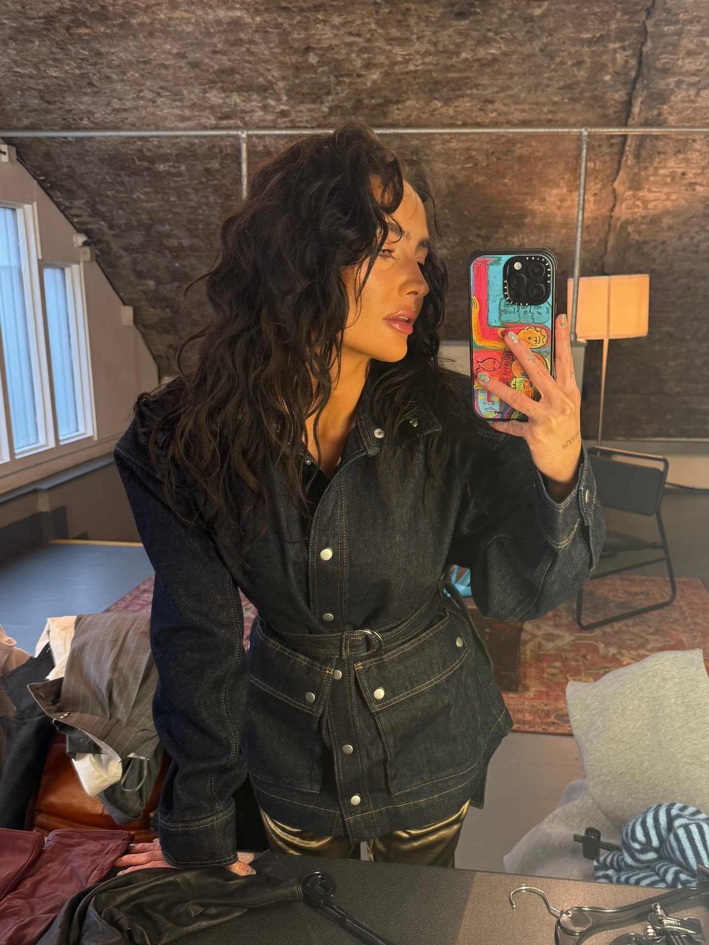 This jacket gave me a new personality 🫢🤩 outfit details from todayyyy 💛 outfitinspo outfitoftheday denimjacket cinchedwaist outfitdetails 

#LTKFashionMonth #LTKpetite #LTKuk