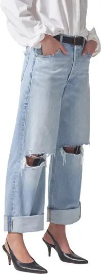 Ayla Ripped High Waist Baggy Wide Leg Jeans | Nordstrom