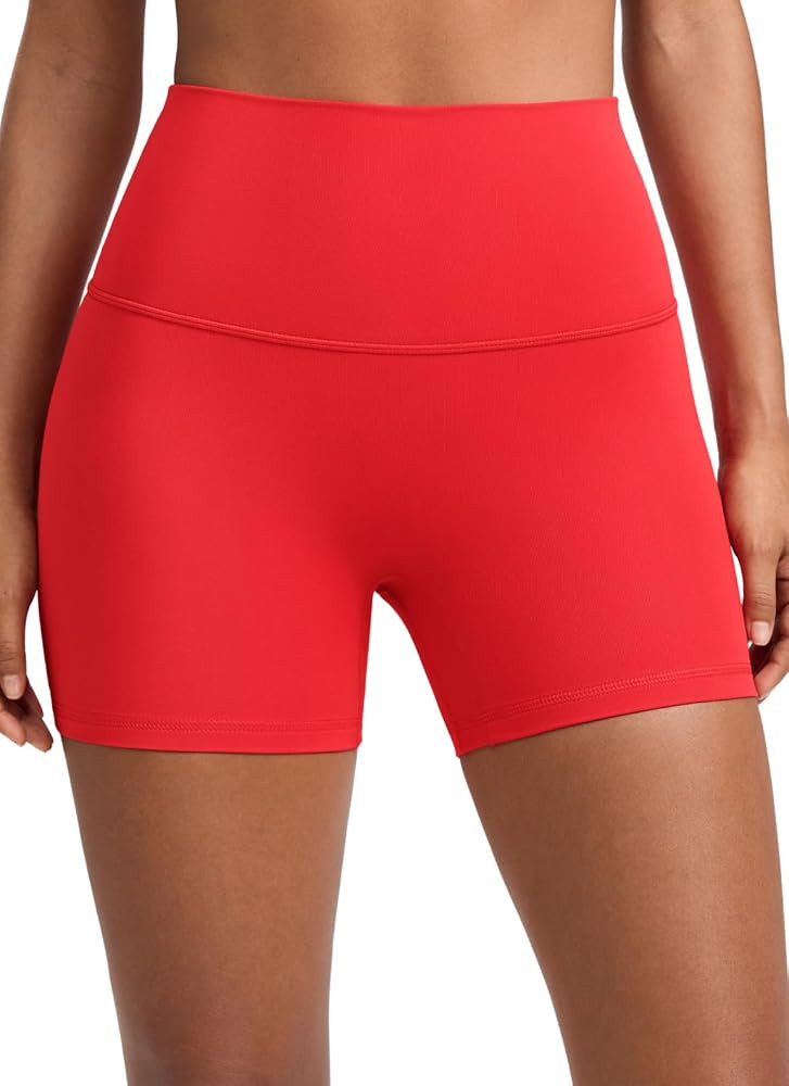CRZ YOGA No Front Seam Biker Shorts 4" | Amazon (US)