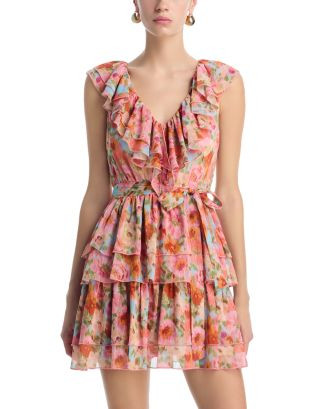 Floral Ruffle Mini Dress - Exclusive | Bloomingdale's (US)