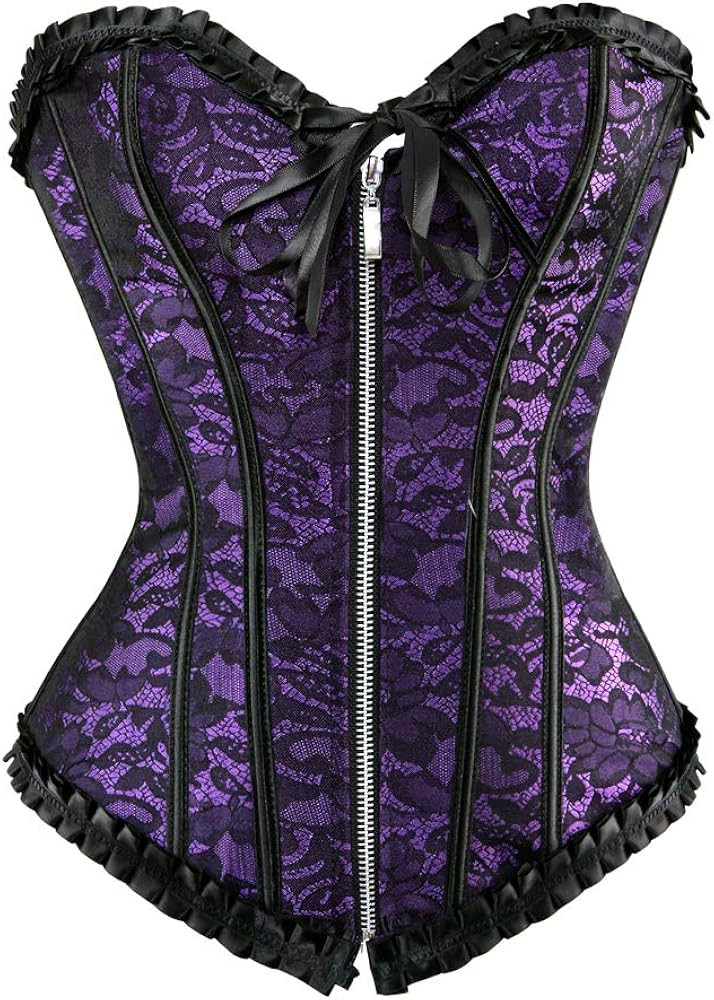 Grebrafan Embroidered Corset Waist Slimming Bustier | Amazon (US)