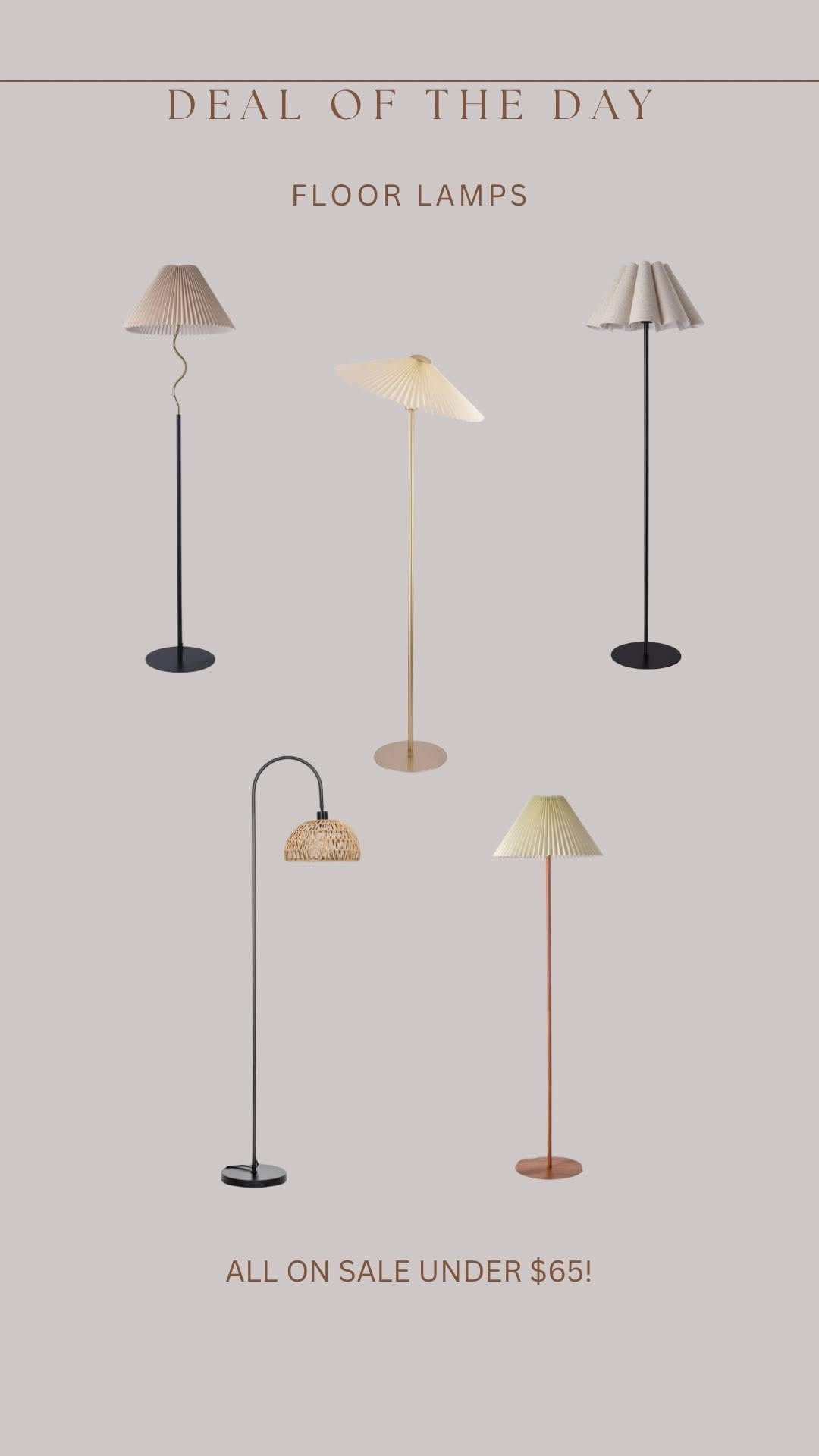 Gorgeous budget friendly floor lamps 😍🙌🏻

#LTKSaleAlert #LTKHome #LTKFindsUnder100