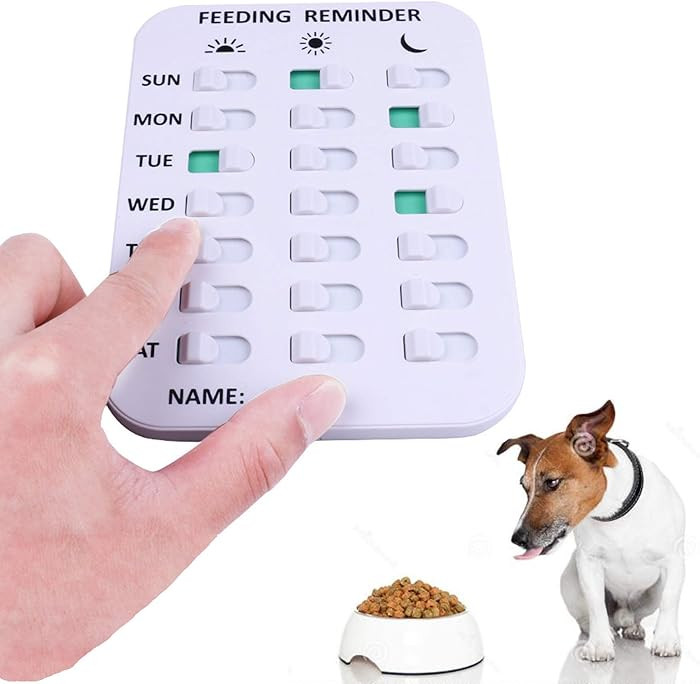 Pet Feeding Reminder for Dogs Cats - Magnetic Sticker 3 Times A Day Indication Chart Feed Your Pe... | Amazon (US)