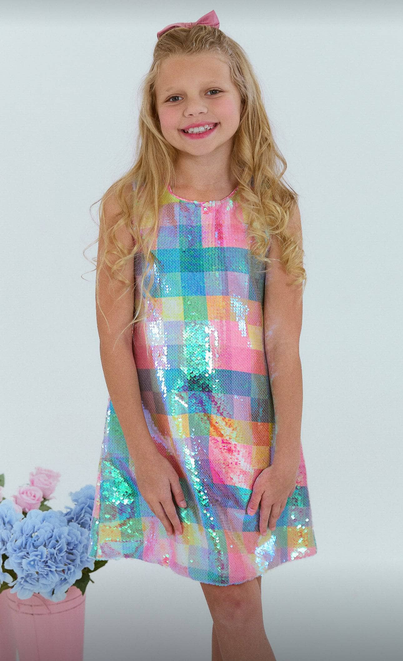 Sequin Plaid Pastel Tank Dress | Lola + The Boys