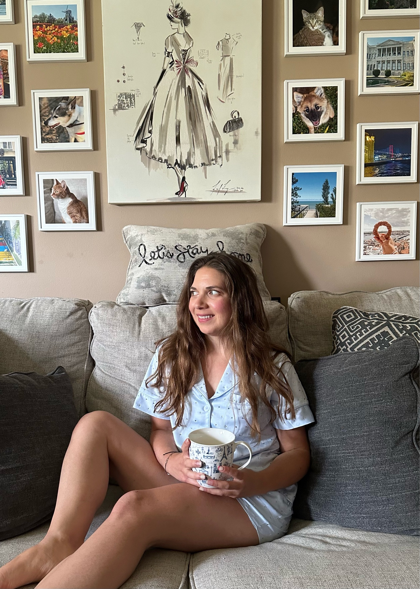 #ad loving the summer blues hues collection from @cherieamourlingerie check out these pjs and others in the LTK app! #cherieamour #cherieamourpartner