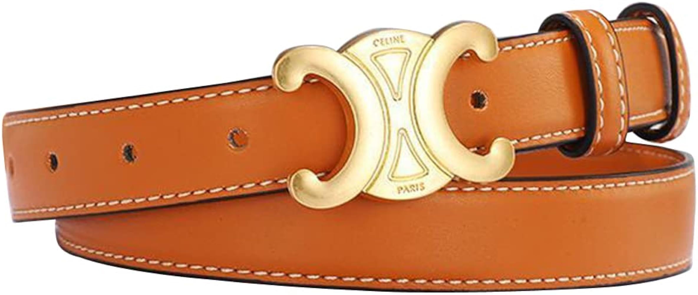 Ladies fashion belt Alloy buckle belt can be matched with jeans belt width 2.4cm | Amazon (US)