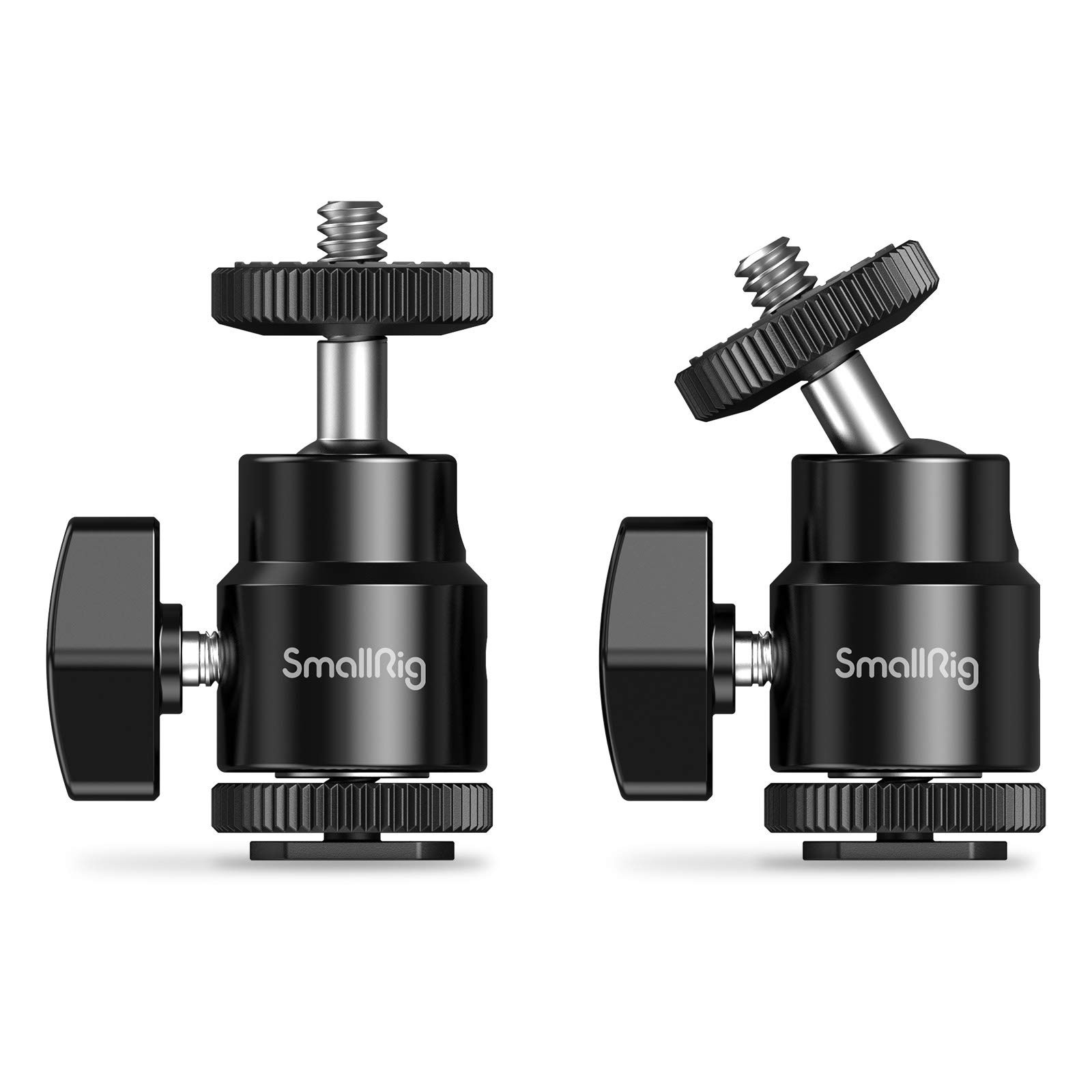 SmallRig 1/4" Camera Hot Shoe Mount, Ballhead Tripod with Additional 1/4" Screw, 2pcs Pack - 2059 | Amazon (US)