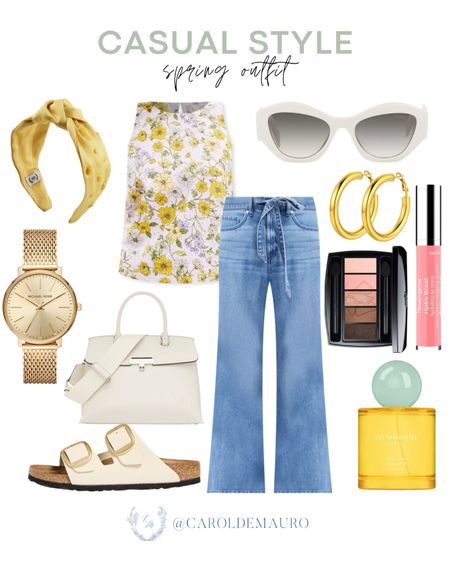 Shop this cute spring outfit idea! A sleeveless floral top, denim jeans, white sandals, white handbags, cute accessories and more!
#beautyfavorite #traveloutfit #casuallook #springfashion

#LTKbeauty #LTKtravel #LTKSeasonal