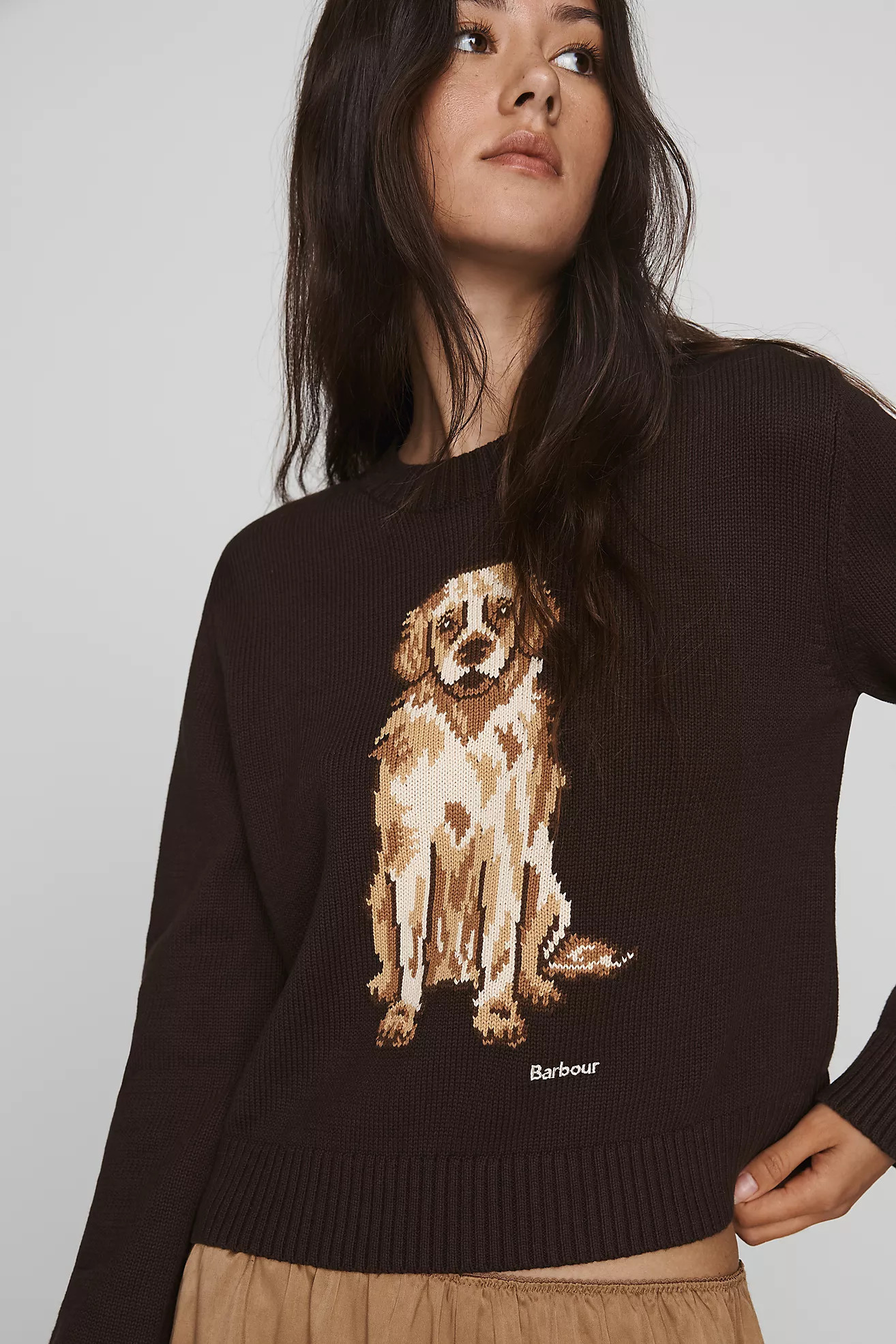 Barbour x Anthropologie Lara 100% Cotton Sweater | Anthropologie (US)