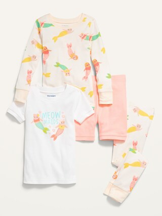 Unisex 4-Piece Graphic Pajama Set for Toddler & Baby | Old Navy (US)