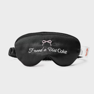 Women's Diet Coke Graphic Eyemask - Black | Target
