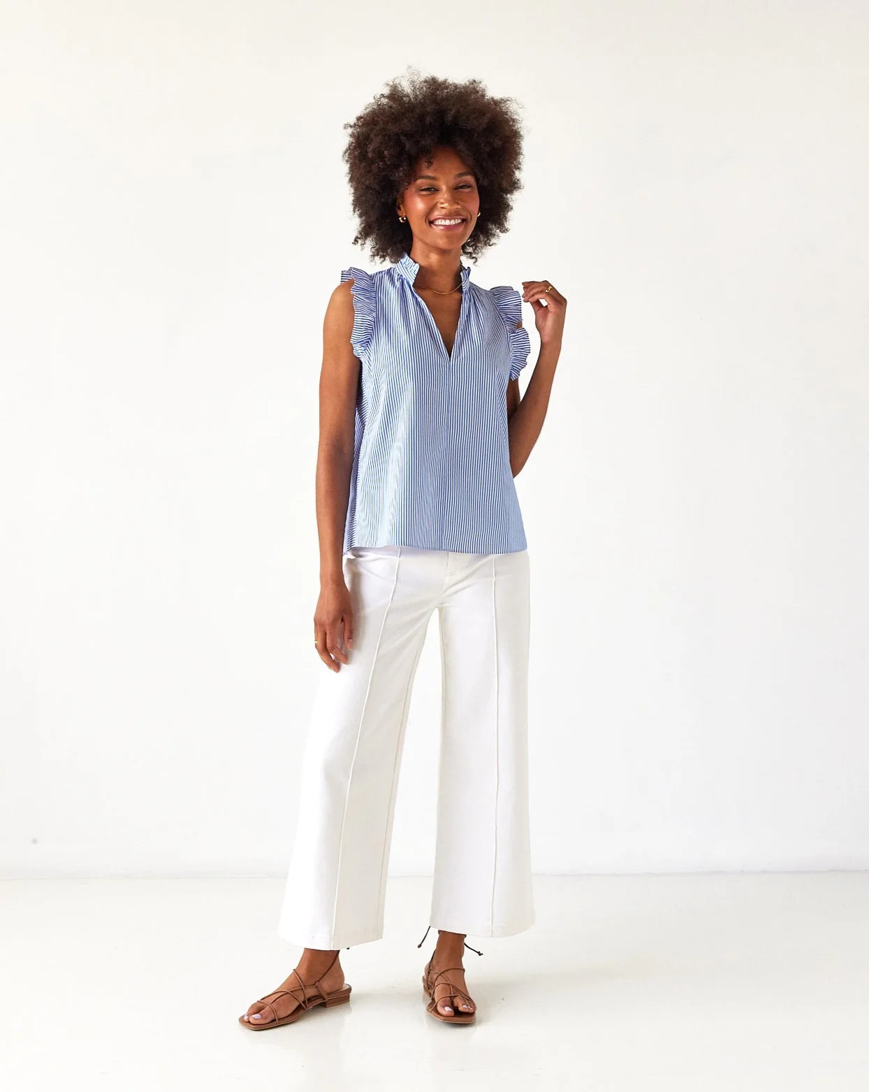 The Flutter Sleeve Blouse | Brass Clothing